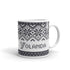 Snowflake Knitting Mug, Handpainted Yarn Mug, coffee and knitting mug, Yarn lover gift, knitter gift, knitter gift, knit gift, yarngift